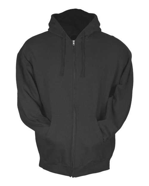 Tultex 331 Unisex Full-Zip Hooded Sweatshirt - Heather Graphite - HIT a Double