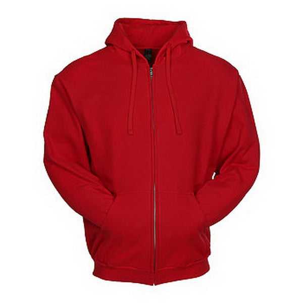 Tultex 331 Unisex Full-Zip Hooded Sweatshirt - Red - HIT a Double