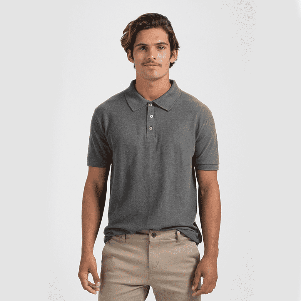 Tultex 400 Unisex 50 50 Sport Polo - Heather Charcoal - HIT a Double