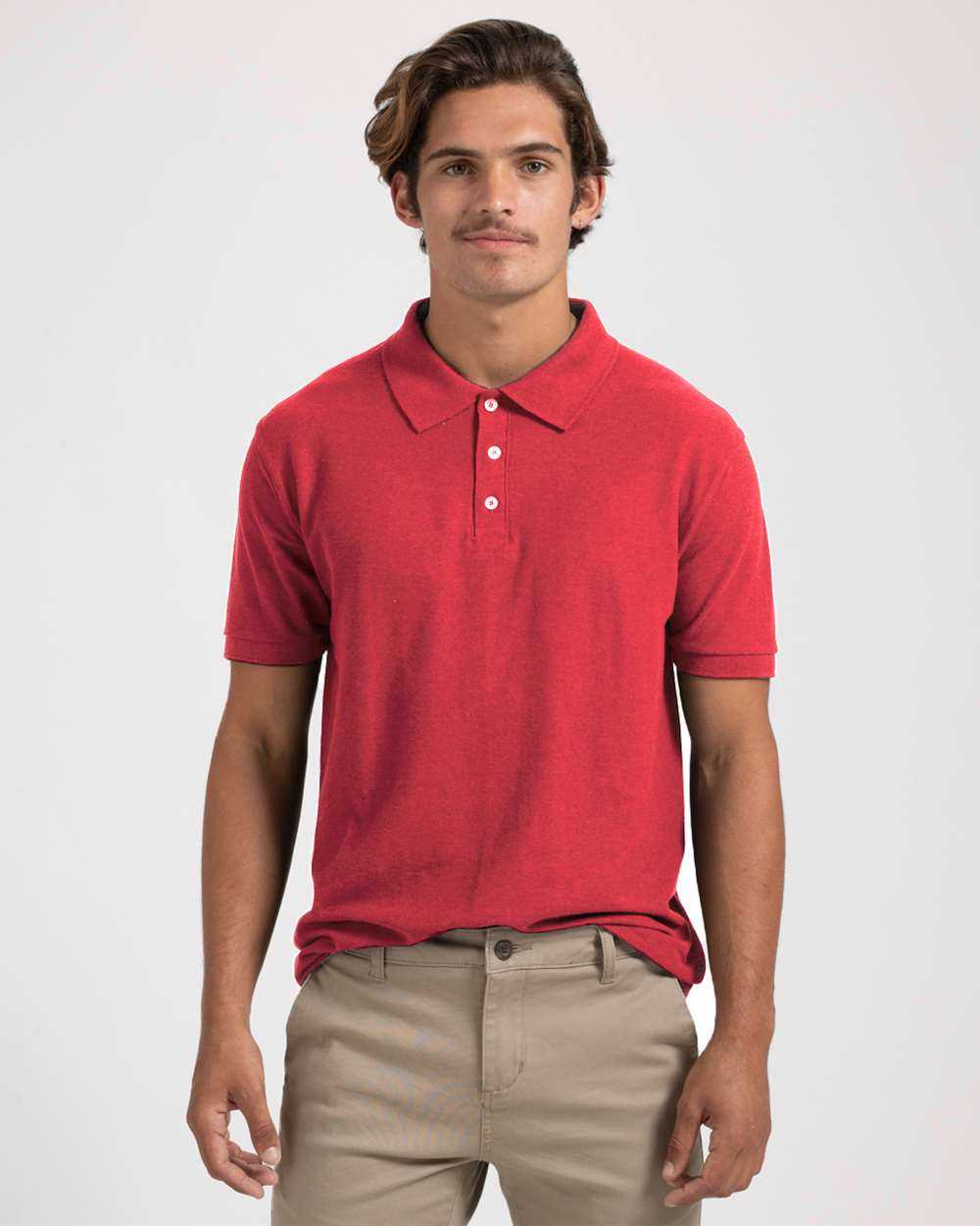 Tultex 400 Unisex 50 50 Sport Polo - Heather Red - HIT a Double