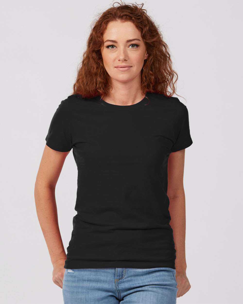 Tultex 516 Women's Premium Cotton T-Shirt - Black - HIT a Double