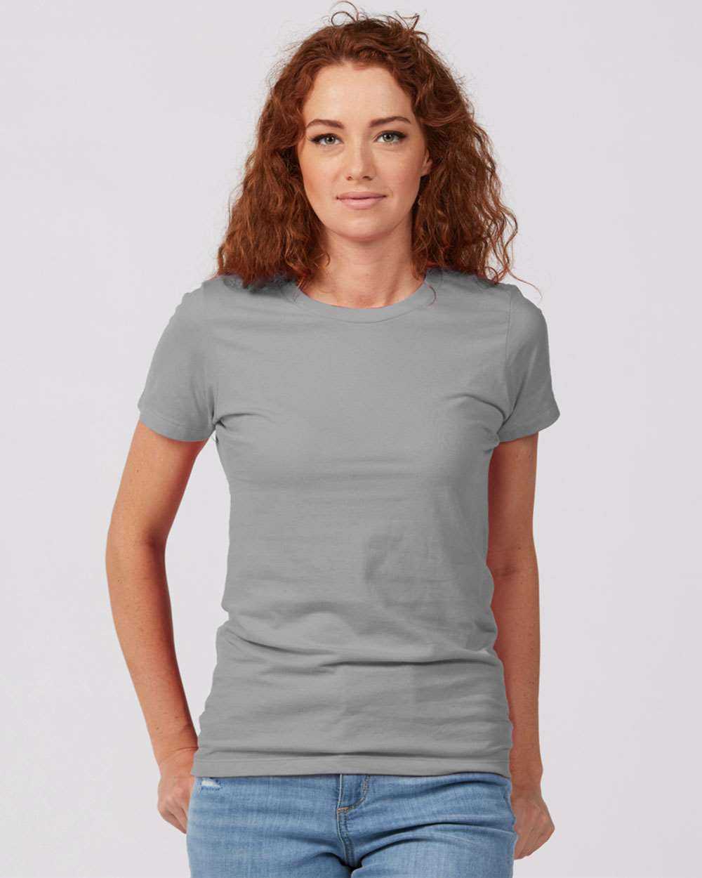 Tultex 516 Women&#39;s Premium Cotton T-Shirt - Silver - HIT a Double