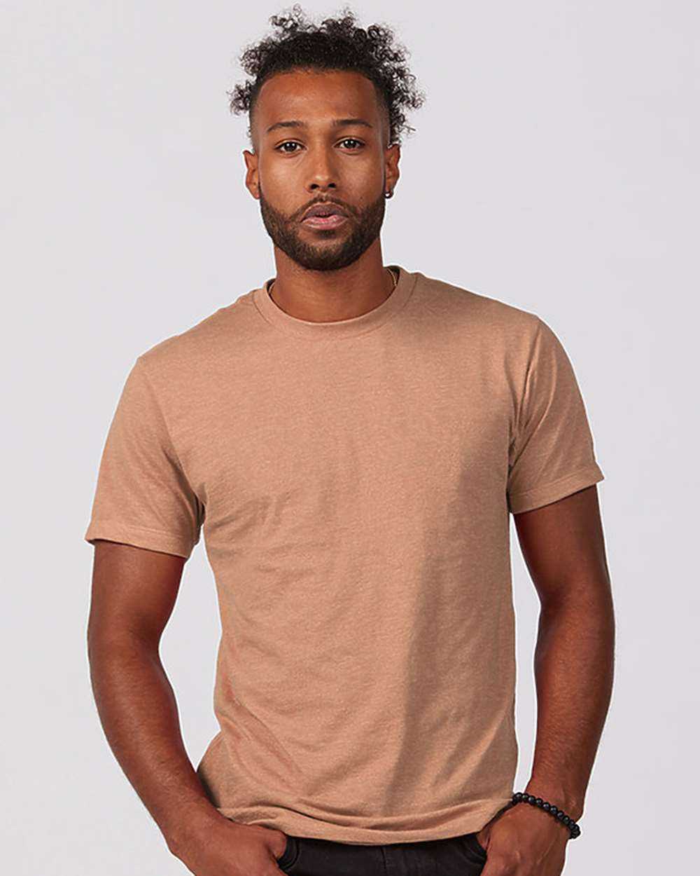 Tultex 541 Unisex Premium Cotton Blend T-Shirt - Peach Heather - HIT a Double