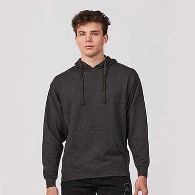 Tultex 583 Unisex Premium French Terry Hooded Sweatshirt - Black Heather - HIT a Double