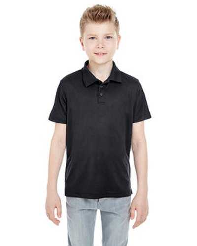 Ultraclub 8210Y Youth Cool &amp; Dry Mesh PiquPolo - Black - HIT a Double