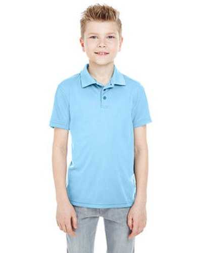 Ultraclub 8210Y Youth Cool & Dry Mesh PiquPolo - Columbia Blue - HIT a Double