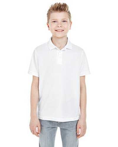 Ultraclub 8210Y Youth Cool &amp; Dry Mesh PiquPolo - White - HIT a Double