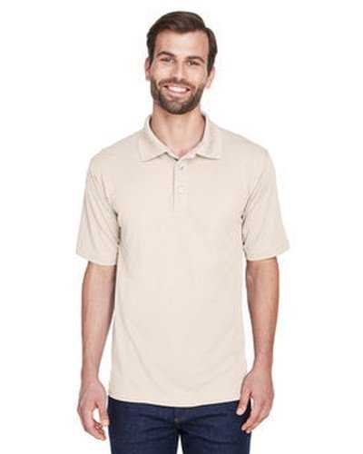 Ultraclub 8210 Men's Cool & Dry MeshPique Polo - Stone - HIT a Double