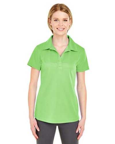 Ultraclub 8220L Ladies&#39; Cool &amp; Dry Jacquard Stripe Polo - Ligheather Grayreen - HIT a Double