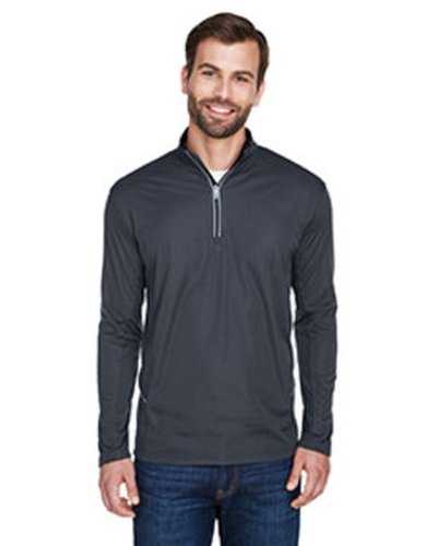 Ultraclub 8230 Men&#39;s Cool &amp; Dry Sport Quarter-Zip Pullover - Black - HIT a Double