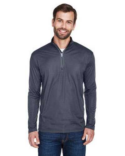 Ultraclub 8230 Men&#39;s Cool &amp; Dry Sport Quarter-Zip Pullover - Charcoal - HIT a Double