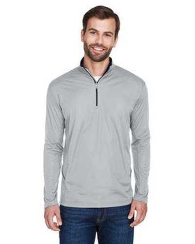 Ultraclub 8230 Men&#39;s Cool &amp; Dry Sport Quarter-Zip Pullover - Gray - HIT a Double