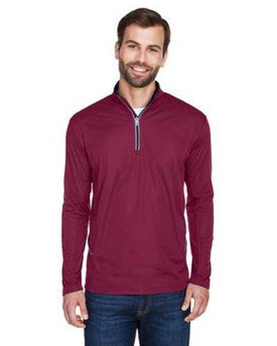 Ultraclub 8230 Men&#39;s Cool &amp; Dry Sport Quarter-Zip Pullover - Maroon - HIT a Double