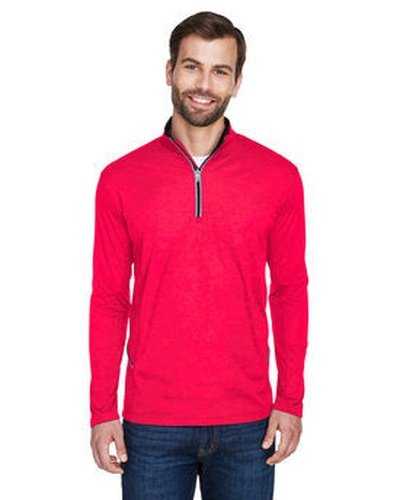 Ultraclub 8230 Men&#39;s Cool &amp; Dry Sport Quarter-Zip Pullover - Red - HIT a Double