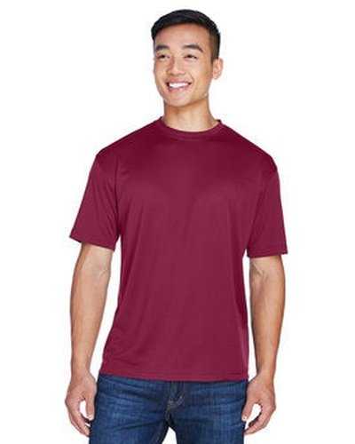 Ultraclub 8400 Men&#39;s Cool &amp; Dry Sport T-Shirt - Maroon - HIT a Double