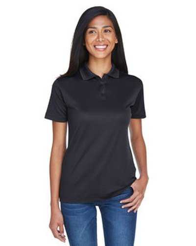 Ultraclub 8404 Ladies&#39; Cool &amp; Dry Sport Polo - Black - HIT a Double