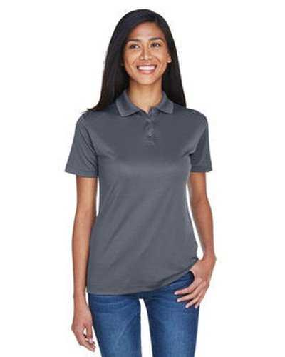 Ultraclub 8404 Ladies&#39; Cool &amp; Dry Sport Polo - Charcoal - HIT a Double
