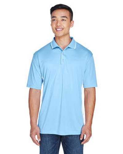 Ultraclub 8406 Men's Cool & Dry Sport Two-Tone Polo - Columb Blue White - HIT a Double