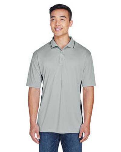 Ultraclub 8406 Men&#39;s Cool &amp; Dry Sport Two-Tone Polo - Gray Black - HIT a Double
