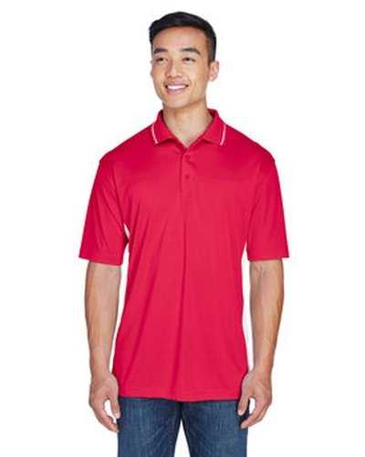Ultraclub 8406 Men's Cool & Dry Sport Two-Tone Polo - Red White - HIT a Double