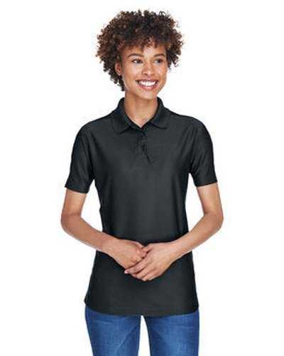 Ultraclub 8414 Ladies' Cool & Dry Elite Performance Polo - Black - HIT a Double