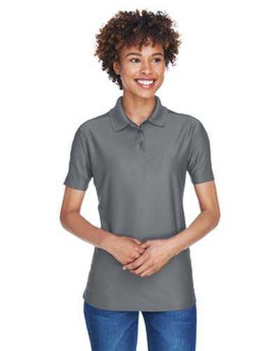 Ultraclub 8414 Ladies&#39; Cool &amp; Dry Elite Performance Polo - Charcoal - HIT a Double
