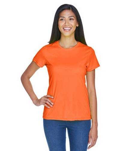 Ultraclub 8420L Ladies&#39; Cool &amp; Dry Sport Performance InterlockT-Shirt - Bright Orange - HIT a Double