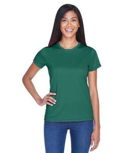 Ultraclub 8420L Ladies&#39; Cool &amp; Dry Sport Performance InterlockT-Shirt - Forest Green - HIT a Double