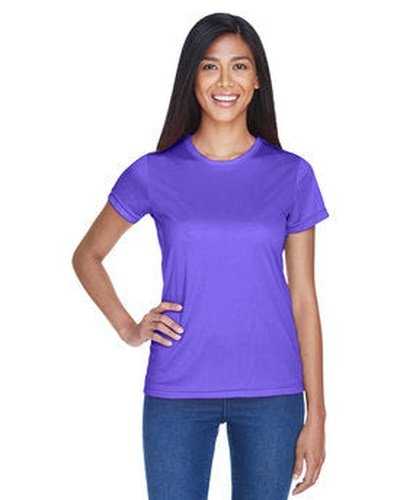 Ultraclub 8420L Ladies' Cool & Dry Sport Performance InterlockT-Shirt - Purple - HIT a Double