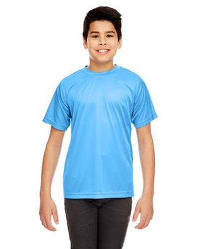 Ultraclub 8420Y Youth Cool &amp; Dry Sport Performance InterlockT-Shirt - Columbia Blue - HIT a Double