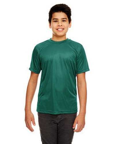 Ultraclub 8420Y Youth Cool & Dry Sport Performance InterlockT-Shirt - Forest Green - HIT a Double