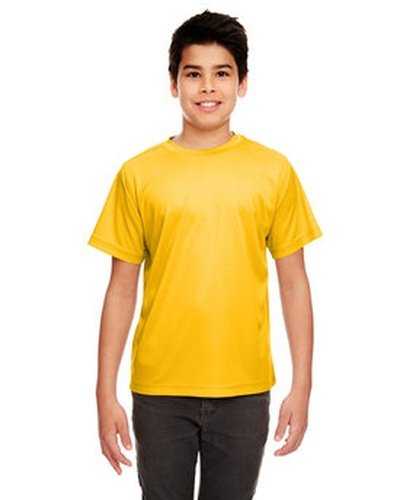 Ultraclub 8420Y Youth Cool & Dry Sport Performance InterlockT-Shirt - Gold - HIT a Double
