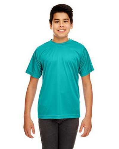 Ultraclub 8420Y Youth Cool &amp; Dry Sport Performance InterlockT-Shirt - Jade - HIT a Double