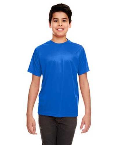 Ultraclub 8420Y Youth Cool & Dry Sport Performance InterlockT-Shirt - Royal - HIT a Double