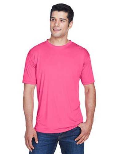 Ultraclub 8420 Men&#39;s Cool &amp; Dry Sport Performance InterlockT-Shirt - Heliconia - HIT a Double