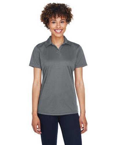 Ultraclub 8425L Ladies&#39; Cool &amp; Dry Sport Performance Interlock Polo - Charcoal - HIT a Double