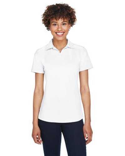 Ultraclub 8425L Ladies&#39; Cool &amp; Dry Sport Performance Interlock Polo - White - HIT a Double