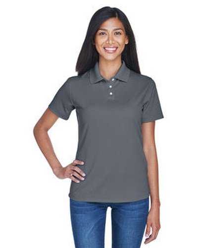 Ultraclub 8445L Ladies&#39; Cool &amp; Dry Stain-Release Performance Polo - Charcoal - HIT a Double