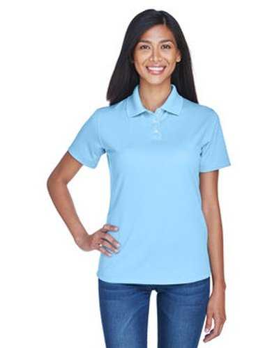 Ultraclub 8445L Ladies&#39; Cool &amp; Dry Stain-Release Performance Polo - Columbia Blue - HIT a Double