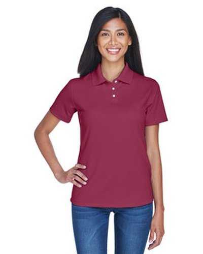 Ultraclub 8445L Ladies&#39; Cool &amp; Dry Stain-Release Performance Polo - Maroon - HIT a Double