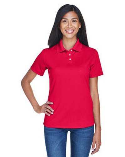 Ultraclub 8445L Ladies&#39; Cool &amp; Dry Stain-Release Performance Polo - Red - HIT a Double
