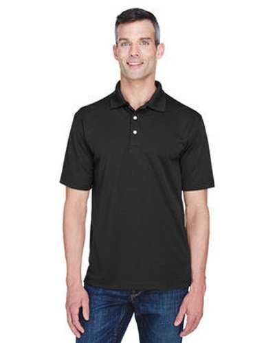 Ultraclub 8445 Men's Cool & Dry Stain-Release Performance Polo - Black - HIT a Double
