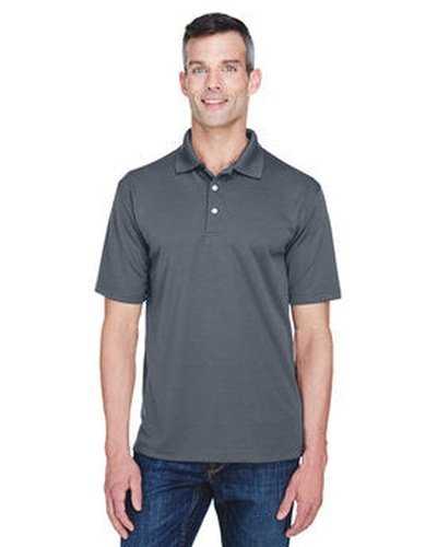 Ultraclub 8445 Men&#39;s Cool &amp; Dry Stain-Release Performance Polo - Charcoal - HIT a Double