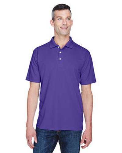 Ultraclub 8445 Men&#39;s Cool &amp; Dry Stain-Release Performance Polo - Purple - HIT a Double