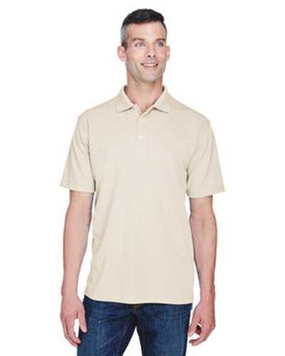 Ultraclub 8445 Men&#39;s Cool &amp; Dry Stain-Release Performance Polo - Stone - HIT a Double