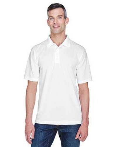Ultraclub 8445 Men&#39;s Cool &amp; Dry Stain-Release Performance Polo - White - HIT a Double