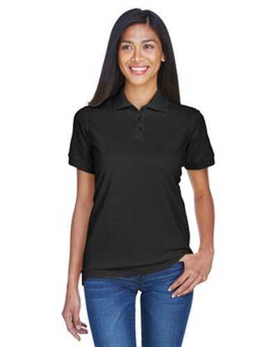 Ultraclub 8530 Ladies&#39; Pique Polo - Black - HIT a Double
