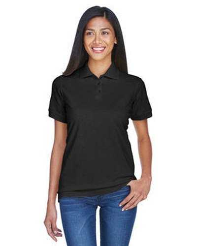 Ultraclub 8530 Ladies' Pique Polo - Black - HIT a Double