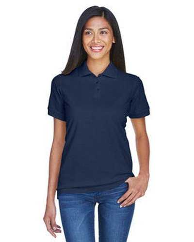 Ultraclub 8530 Ladies' Pique Polo - Navy - HIT a Double