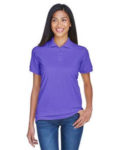 Ultraclub 8530 Ladies' Pique Polo - Purple - HIT a Double